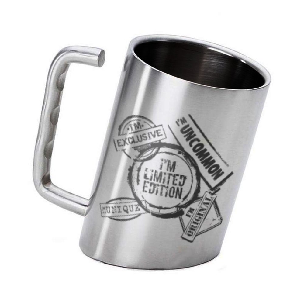 Hot MuggsInclined Stainless Steel Double Walled Mug, 225ml (Inclined - I'm Limited Edition)