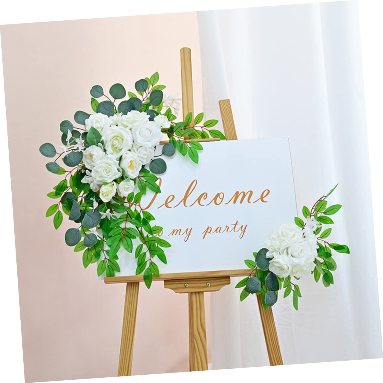 Ciieeo Blumenbogen Hochzeitsdekorationen für Empfang 1 Satz Seidenstoff | Zeremonie und Hintergrund, Künstliche Blumen mit Lebendigem Look, Langlebige Deko für Bouquet und Schild