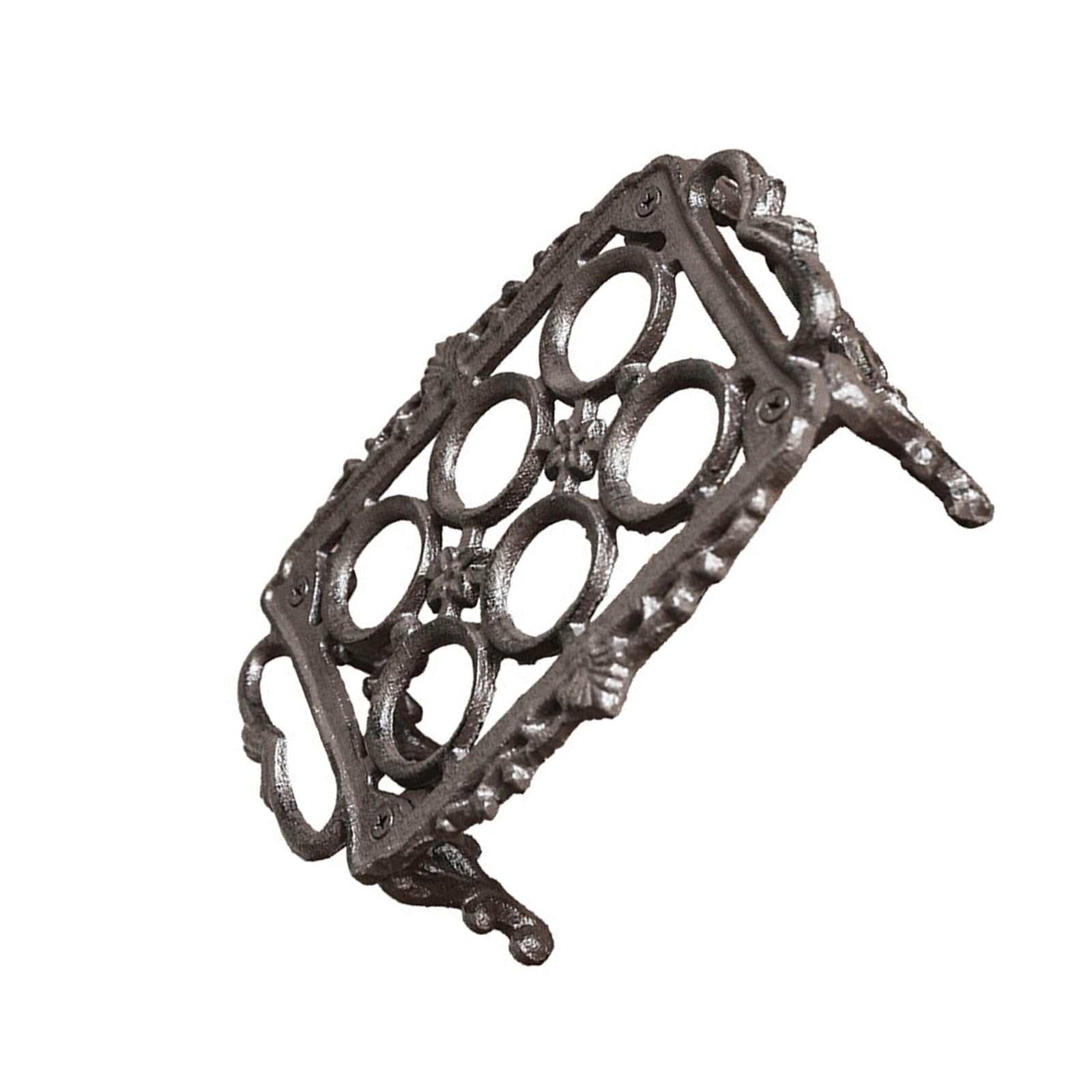 Multifunctional Cast Iron Rooster Eggs Holder Retro Farmhouses Kitchens Decors Easy to Cleaning Organizers Eggs Storage Rack Storage Rack