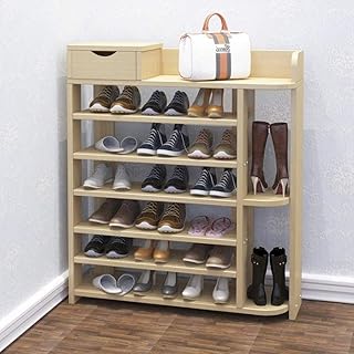Étagère à chaussures Range-chaussures,6 Niveau Porte-chaussures, chaussures plaque de stockage Organisateur Type de chaussure armoire avec tiroir multifonction ménages Rack chaussures, 80 * 24 * 103cm