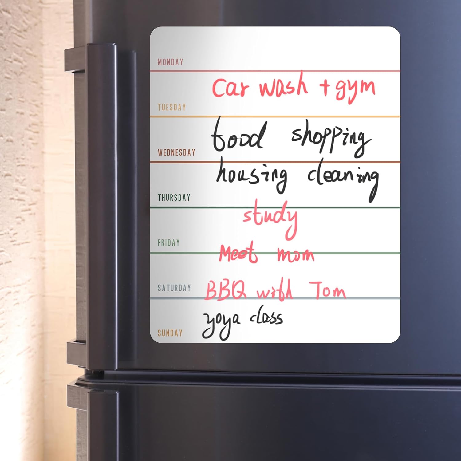 2 Pieces Magnetic Weekly Dry Erase Boards Erasable Weekly Calendars Whiteboard Planners with 2 Pieces Markers for Office, Home, School Supplies (Simple Style) image 6 of 7 B0CWRW1V75