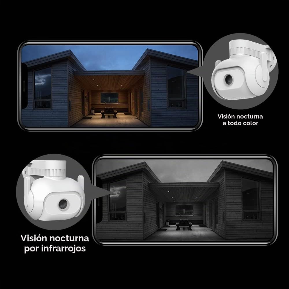 Cámara Vigilancia WiFi Exterior IMILAB EC5, Camaras Vigilancia Domicilio WiFi 2K, Detección Inteligente de Movimiento, Alarma de Sirena,Resistente al Agua IP66, Iluminación Automática, Conexión Wi-FI