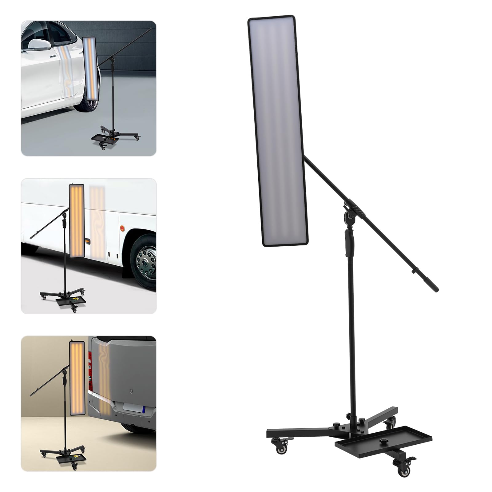 Samochodowe narzędzie do naprawy wgnieceń, światło LED, 3 biegi, 3 paski, lampa reflektorowa, narzędzie PDR, narzędzie do usuwania wgnieceń, wgnieceń, naprawa wgnieceń, uszkodzeń drzwi