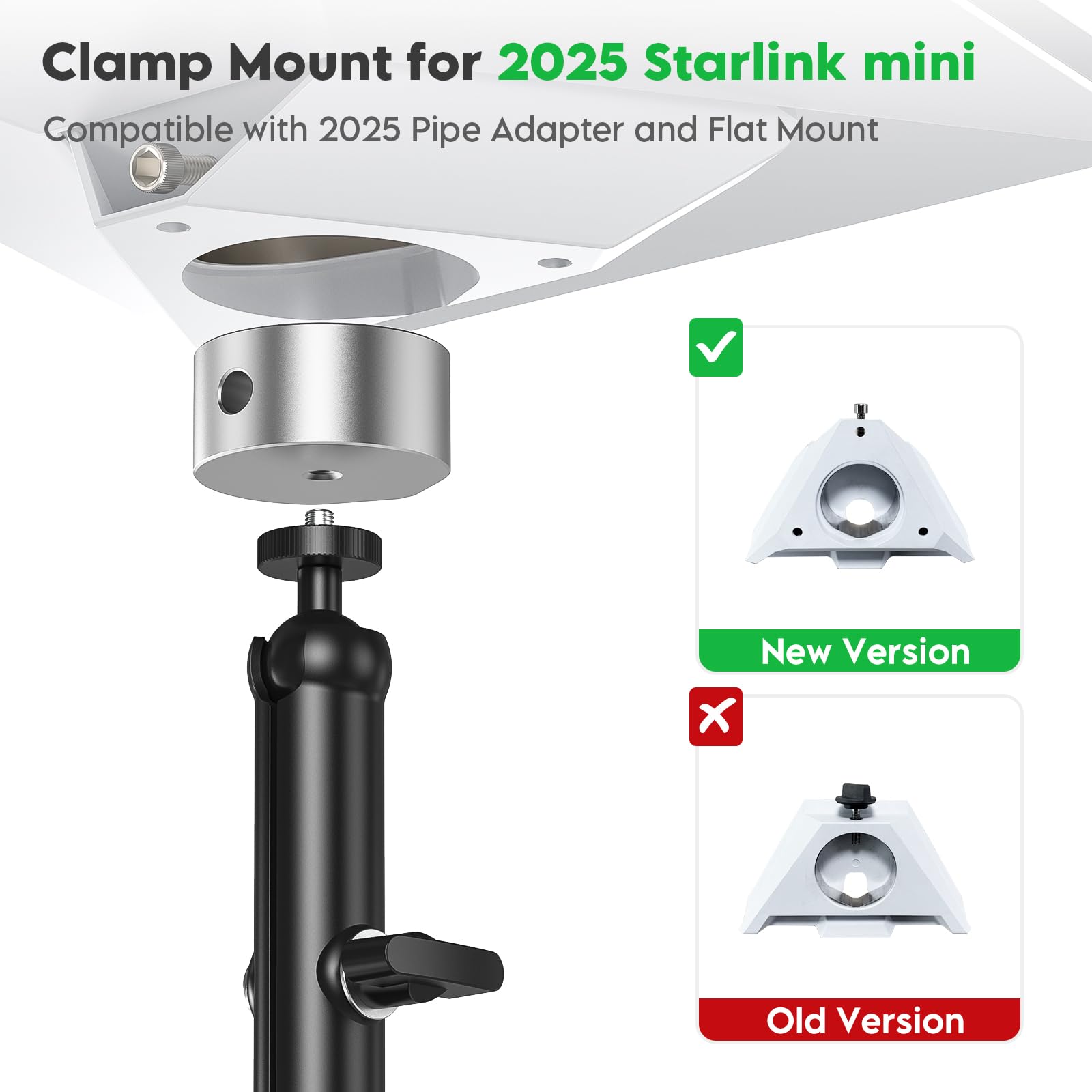 Starlink Gen 3/Starlink Mini Statief Standaard, Outdoor Draagbare Starlink Montageset voor Camping en RV Reizen, statief Inclusief Pijp Adapter Compatibel met Starlink Gen 3/Starlink Mini