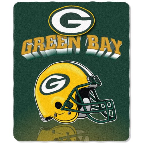 The Northwest Company NFL Green Bay Packers Gridiron Fleece Throw 50-inches x 60-inches Dark Green