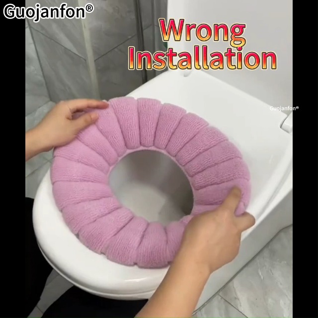 Toiletstoelhoes | Warme wasbare doek badkameraccessoires