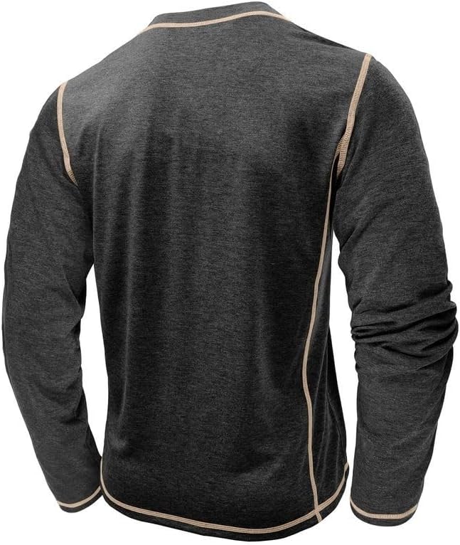 Men's Henley Shirts Long Sleeve Casual Button T-Shirt Lightweight Cotton Pullover Shirts - Image 5