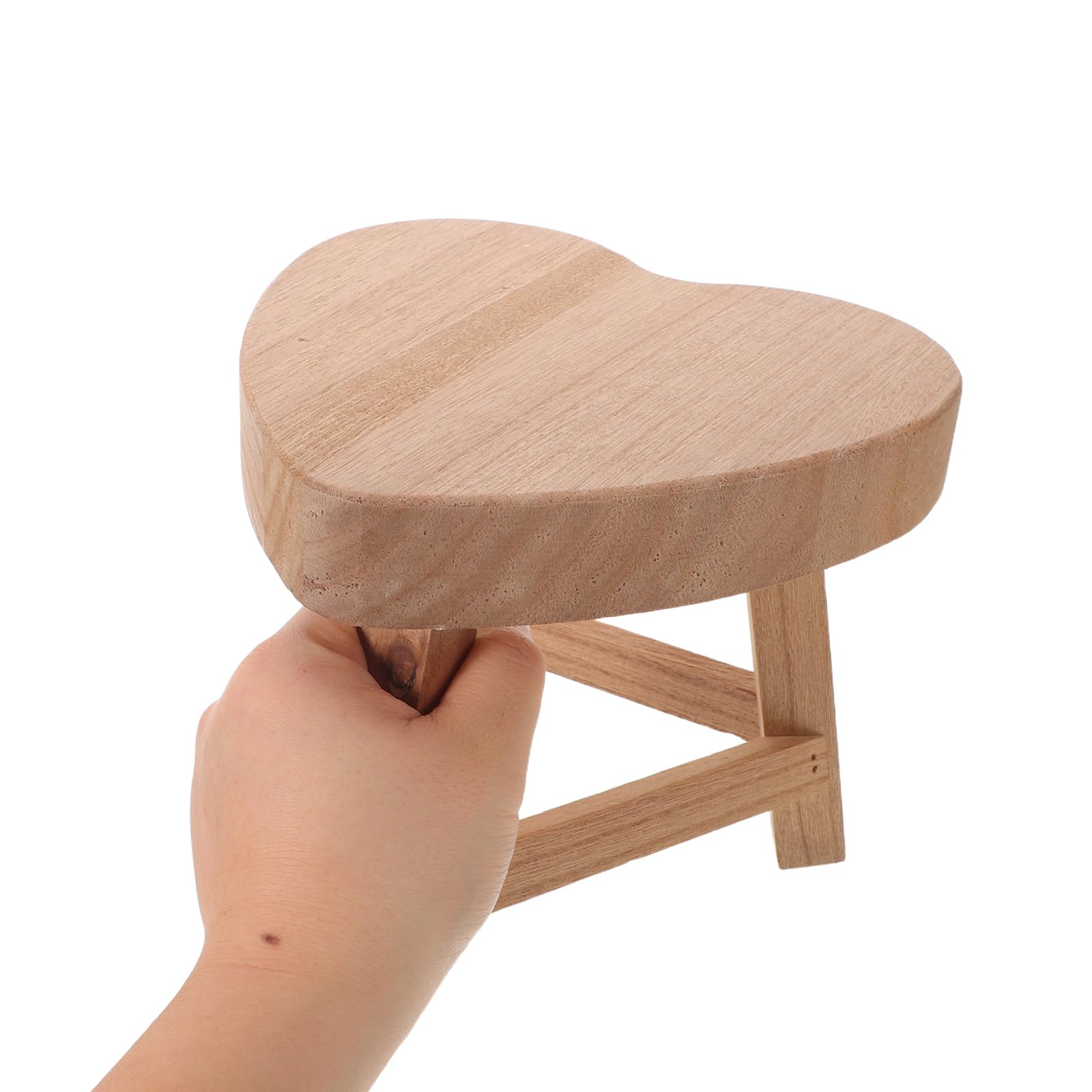 Artibetter Supporto Decorativo Base Rustica in Legno a Forma di Cuore per Candele e Artigianato , per Camera da Riposo e Soggiorno