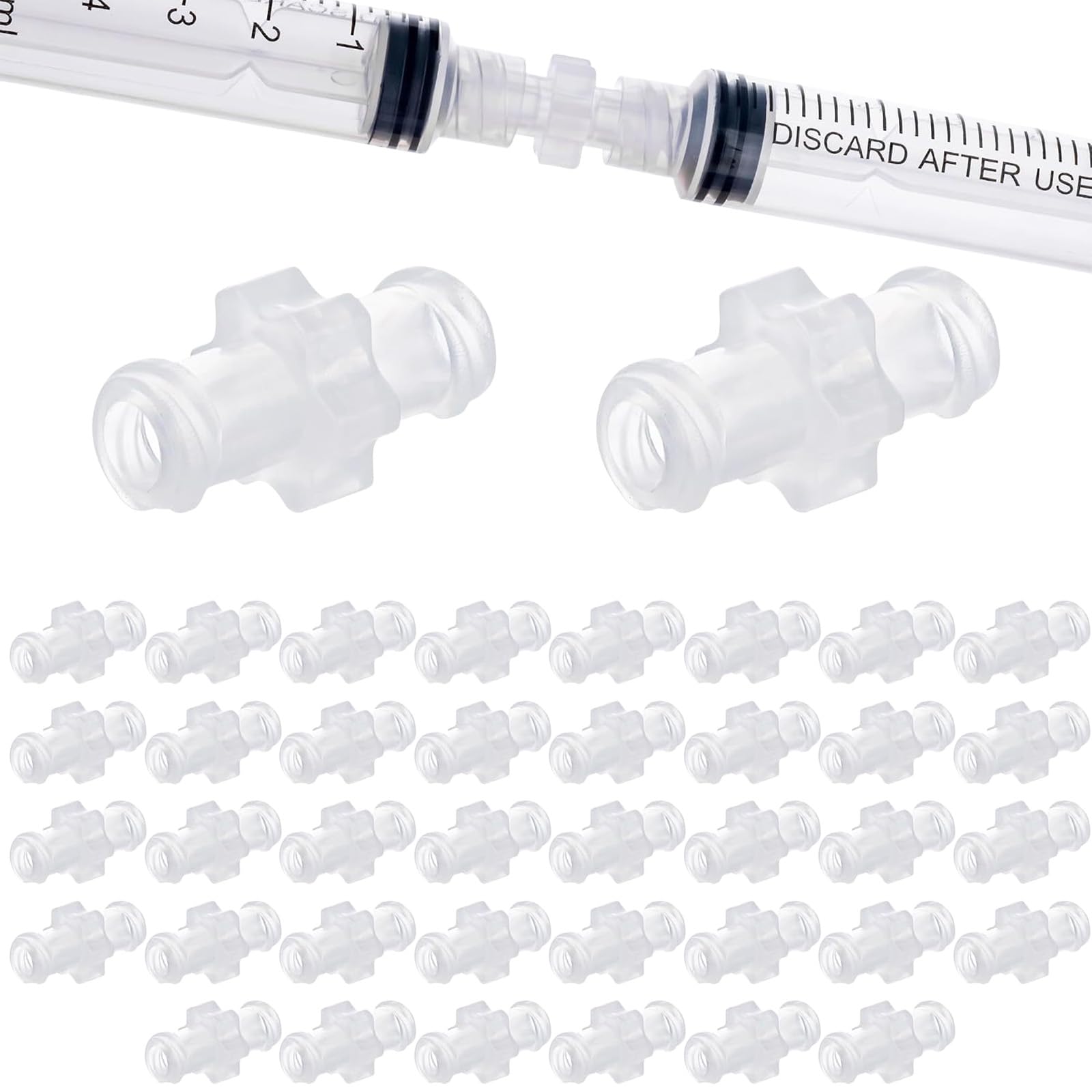 Lab Dispensing Connector PP Female Luer Adapter for Transfer Lines, Teaching Setup Tasks, Routine Refill, General Work Female Luer Coupler Fitting Threaded Pp Transfer Adapter Dispensing Connector Lab