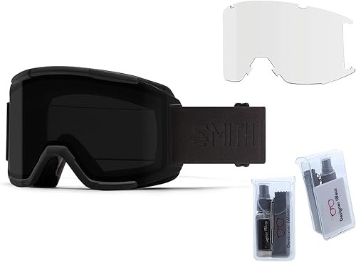 Miniatura 2 de SMITH Squad - Gafas de esquí de ajuste medio para hombres y mujeres, lentes de repuesto + paquete con kit de gafas de diseñador iWear