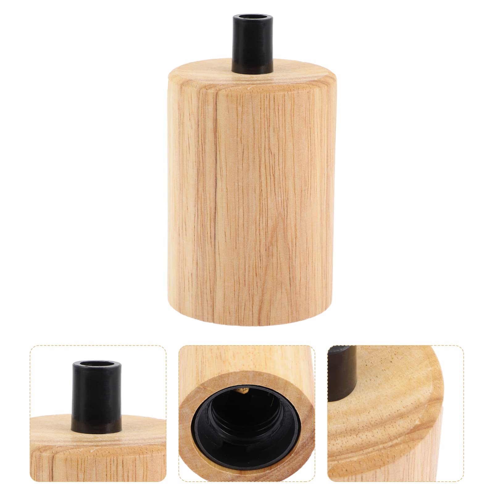 Uonlytech Colgante 4 Piezas Portalámparas De Madera Titular De La Lámpara De Araña Lámpara De Bricolaje Suministros De Luz De Bricolaje Candelabro De Luz El Plastico Vela E27 Extensor