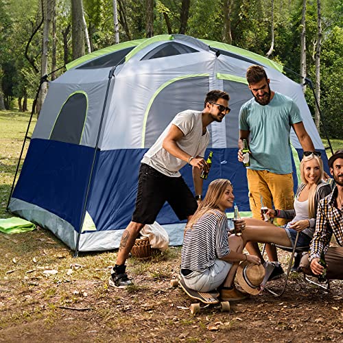 UNP Tents 6 Person Waterproof Windproof Easy Setup,Double Layer Family Camping Tent with 1 Mesh Door & 5 Large Mesh Windows -10'X9'X78in(H) の商品画像 5