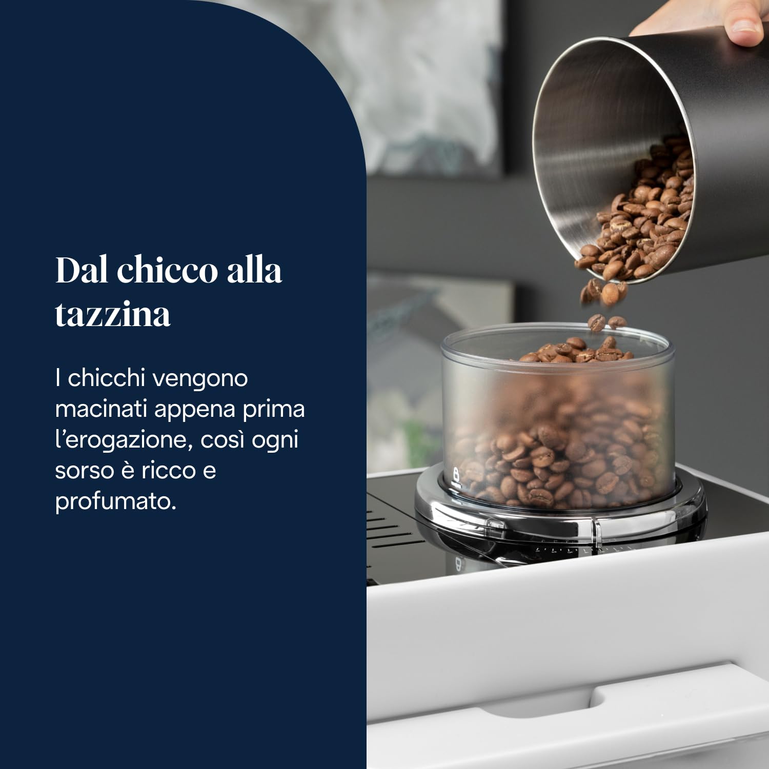 De’Longhi Rivelia – Perfetto Macchina da Caffè Automatica, LatteCrema Montalatte Automatico, 16 Bevande in un Solo Tocco, Display Touch a Colori, Contenitori Intercambiabili, Bianco (EXAM440.55.W)