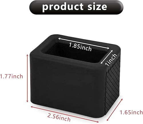 Miniatura 2 de ZBGUN 2 clips de retención de ranura para cinturón de seguridad de automóvil, 1.88 x 0.98 pulgadas, soporte de silicona suave, retenedor de hebilla