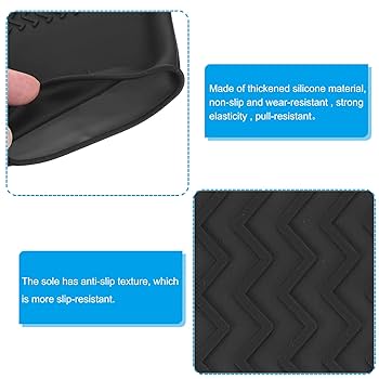 Shoe Covers For Rain PATIKIL XL Waterproof Shoe Cover, 1 Pair PVC Reusable Non-Slip Overshoes Rain Shoe Covers Galoshes Snow Boot Protector With Zipper For Men Women Rainy Outdoor, White Galoshes For