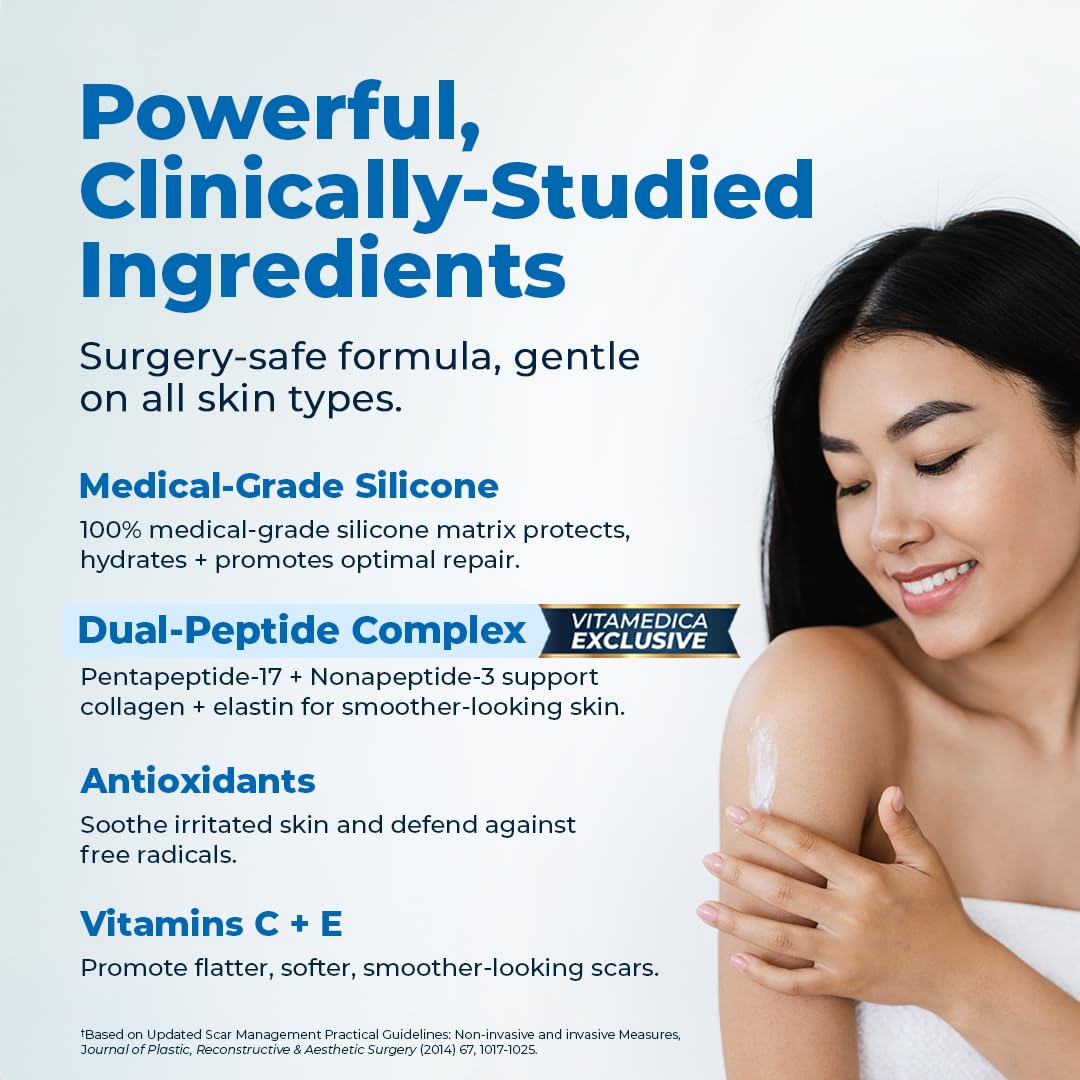 VitaMedica Silicone Scar Gel + Peptides - Medical Grade, 1 oz — Amazon image 3