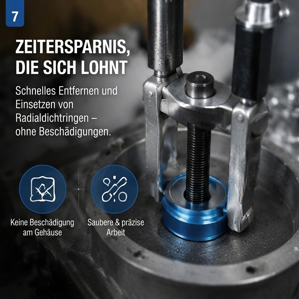 24-TLG Wellendichtring Werkzeug Satz - Kurbelwelle Nockenwelle Öldichtring Abzieher & Montagewerkzeug Set (21,5-64mm), Radialdichtring Montage Demontage Werkzeugsatz für Pkw Motor Reparatur