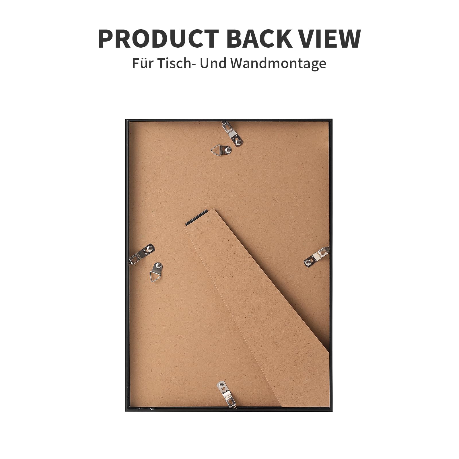 LYYYYX Fotolijst, 2-delige set, houten fotolijsten, met mat, plexiglas, ophanging/positionering, verticaal of horizontaal, voor foto's, posters en puzzels, 10 x 10 cm