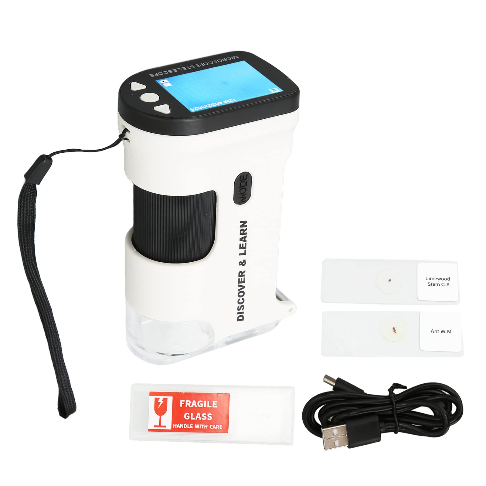 Microscopio Digital de Mano, Microscopio de Bolsillo Ampliación de 800X Aplicación para Plantas
