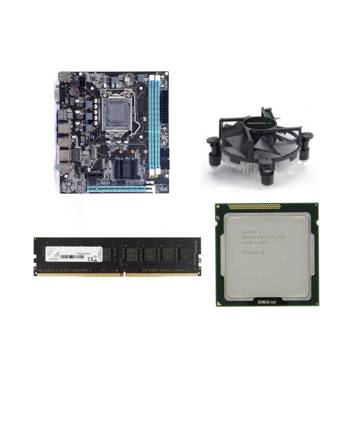 H61 Motherboard Assembled Kit with ATX Processor I5 (2400/2400S/2300/2500) 2.90Ghz to 3.80Ghz+ 8GB RAM DDR3 + CPU Fan (2 Year Replacement Warranty)-image-37