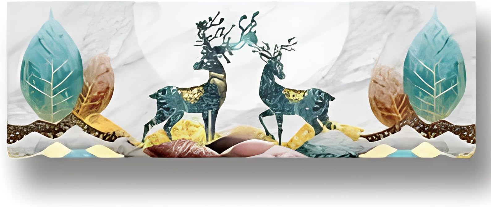 - Deer Printed Air Conditioning Dust Cover Folding Designer Ac Cover for Indoor Split Ac 1.5 ton (97 x 31 x 21.5 ), Polyester