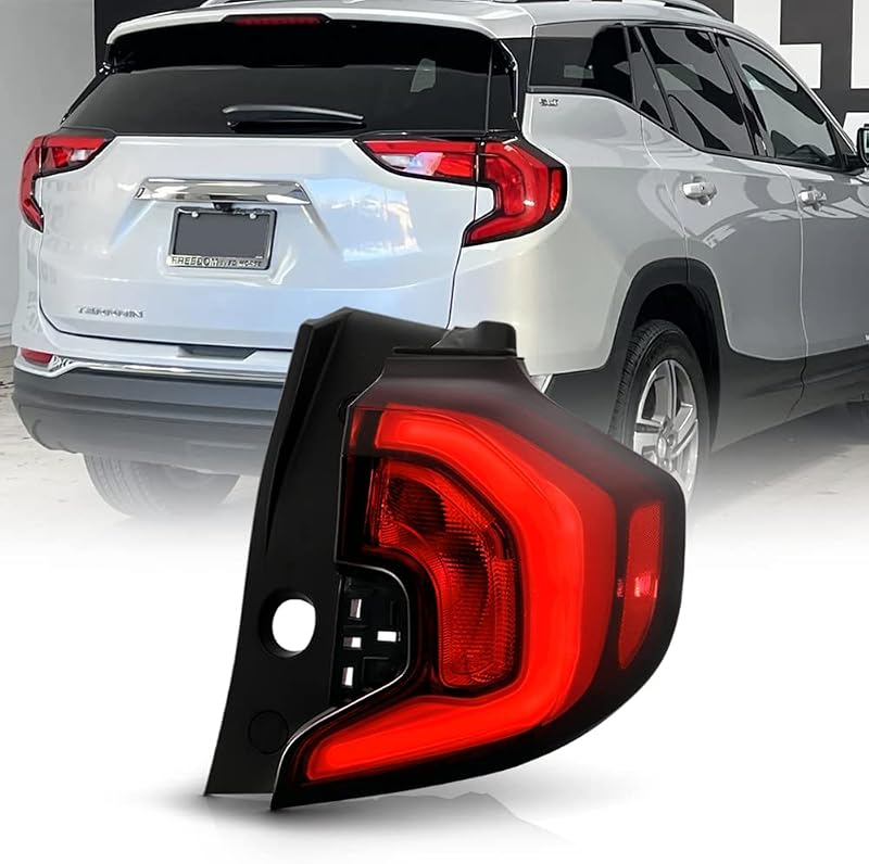 Lanterna traseira externa KEEKPO para GMC Terrain 2018 a 2021 – Lado direito, lente vermelha