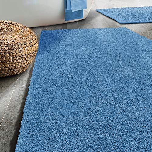 Tapis de bain lavable en machine ultra-doux 80x150 cm anti-moisissure