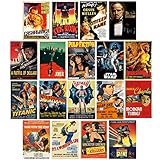 18 PCS Vintage Movie Posters for Theater Room Wall Decor, Retro Posters for Room Aesthetic 90s, Film Room Decor Posters Unframed 8.26x11.25 Inch