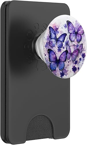 Miniatura 7 de mariposa estética púrpura mariposas naturaleza azul PopSockets estándar PopGrip