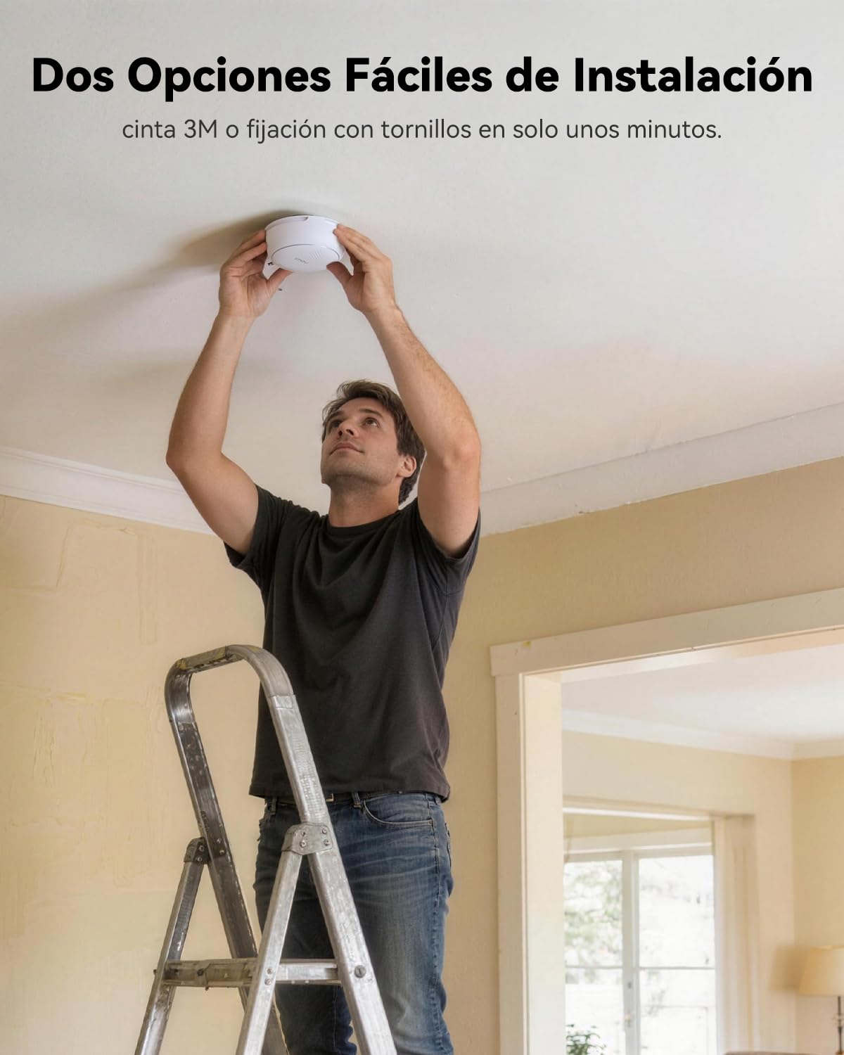 Imou Detector de Humo WiFi Inteligente, EN14604, Batería de 5 Años, 85dB Sirena, Alarma Sincronizada sin Red con Hub Zigbee, Control Remoto y Notificaciones vía App, Instalación Fácil, 3Unidades+1Hub