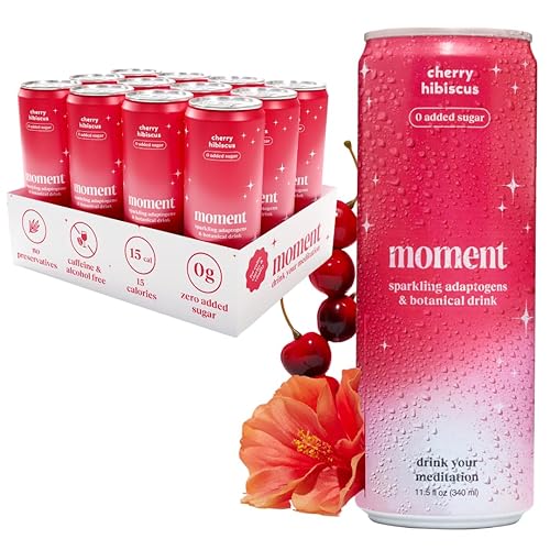 Moment Botanical Water SPARKLING - Paquete variado saludable y natural con adaptógenos y nootrópicos. L-teanina y ashwagandha para alivio Zen y del