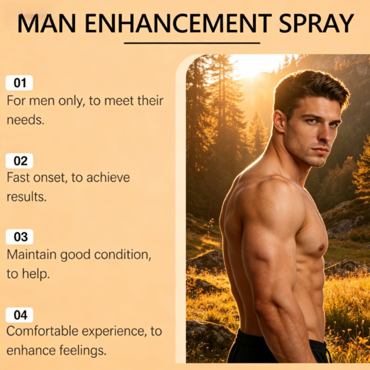 【Spray per il potenziamento maschile】 Allevia l'affaticamento, migliora lo stato e la resistenza, migliora le prestazioni, è facile da trasportare e funziona rapidamente