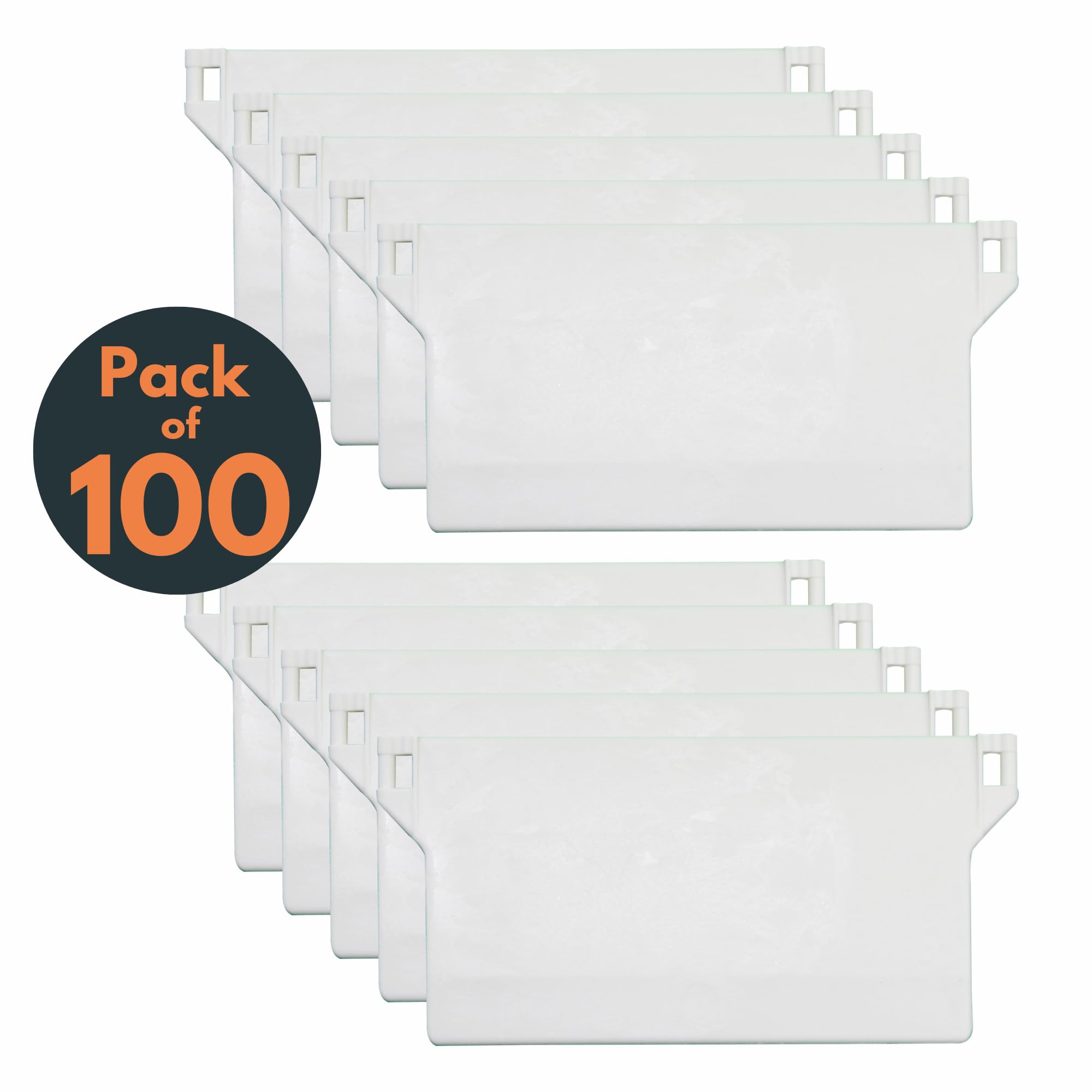 YOUR HOME Lot de 100 lestages pour stores verticaux 89 mm – Lestages de rechange pour bas – Blanc