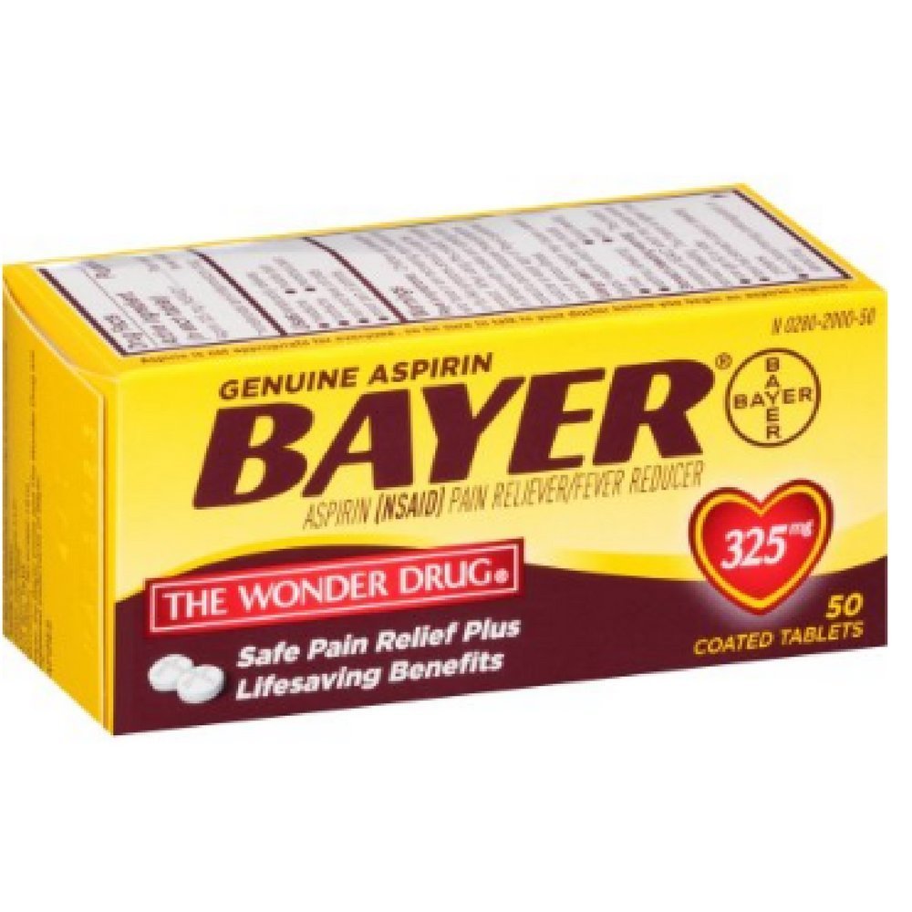 Bayer Genuine Aspirin Tablets, Pack of 18