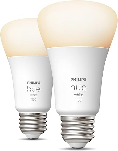 Miniatura 6 de Philips Hue Bombilla LED inteligente A19 de 60 W, luz blanca y de color que cambia de color y bombilla LED inteligente de 75 W A19 - Luz blanca