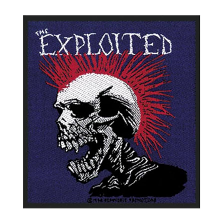 アート・デザイン・音楽 PUNK Amazon.com: The Exploited Mohican Skull Patch Art Punk Rock