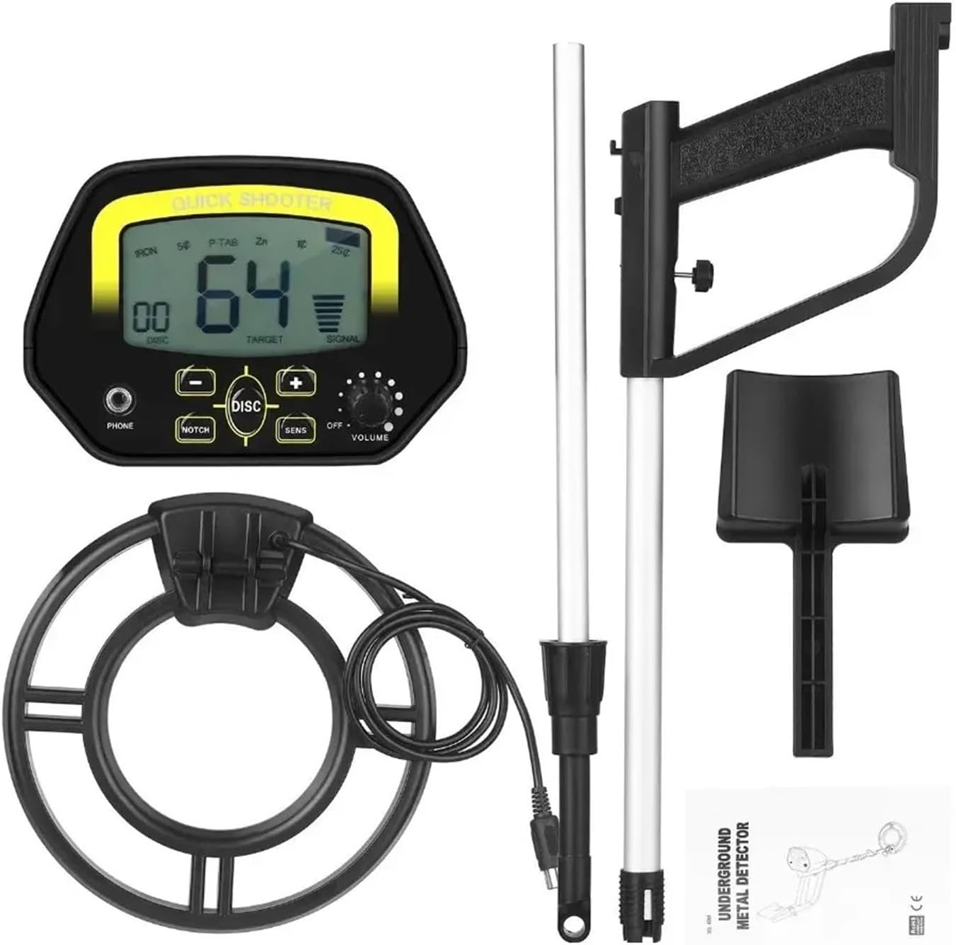 MD-4060 プロフェッショナル金属探知機 高感度地下金探知機 ピン