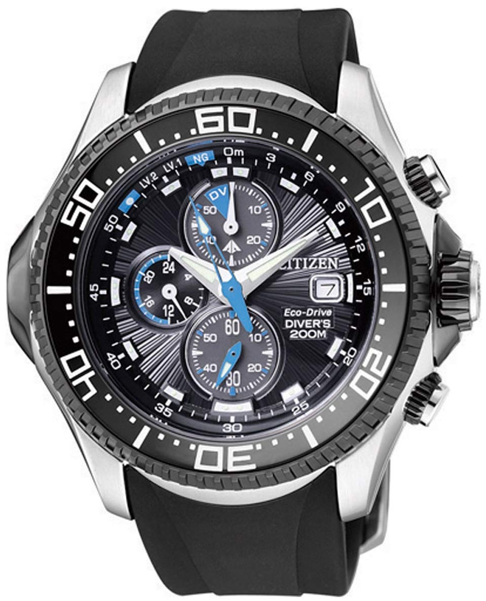 Relógio Citizen Aqualand Eco-Drive Cronógrafo Diver's 200m