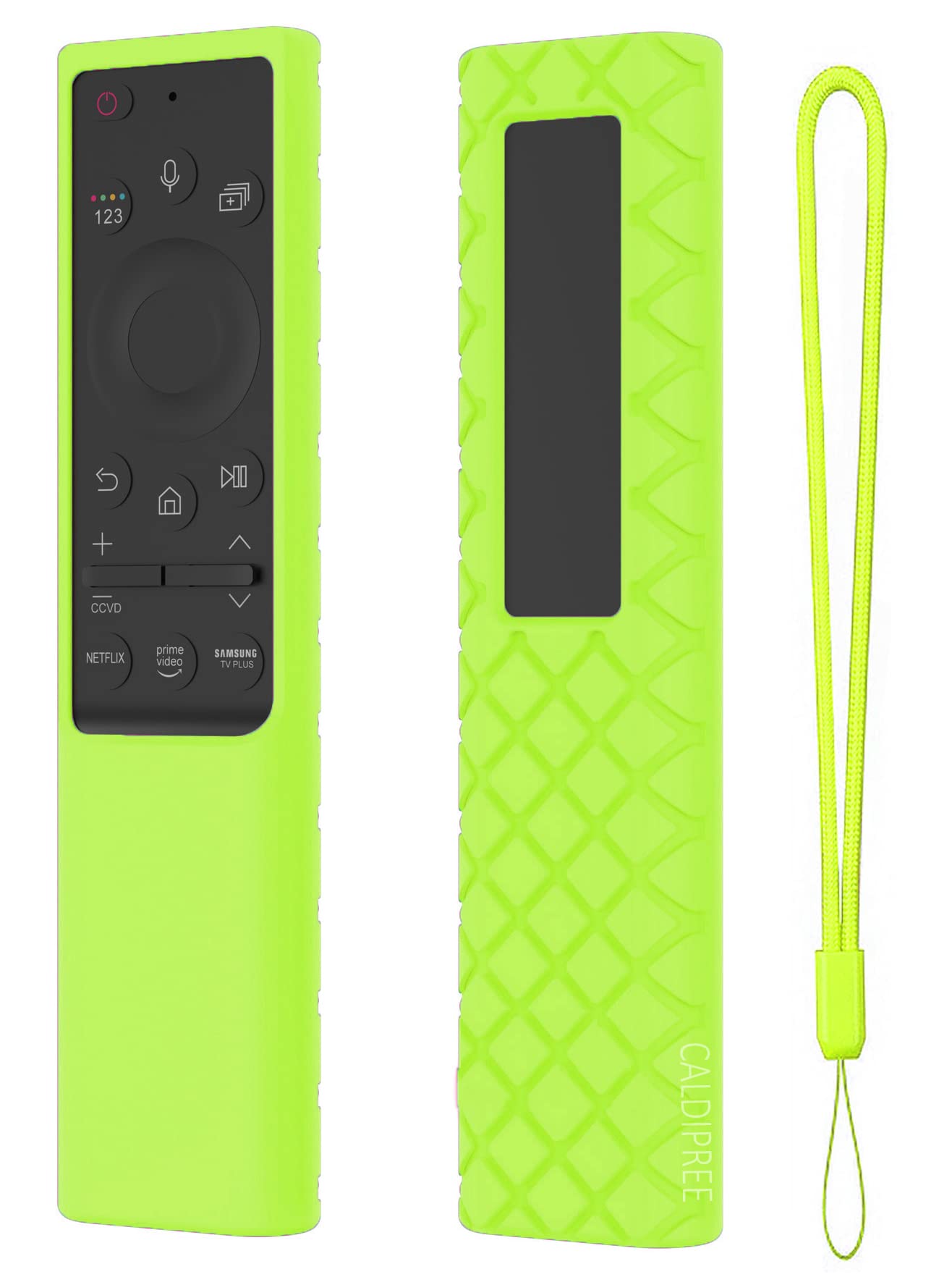 Caldipree Silicon Protective Case Cover Compatible with Samsung Smart TV Remote Control QLED 4K TV BN59-01311 TM2180E [Remote NOT Included] (B-Luminious Green)