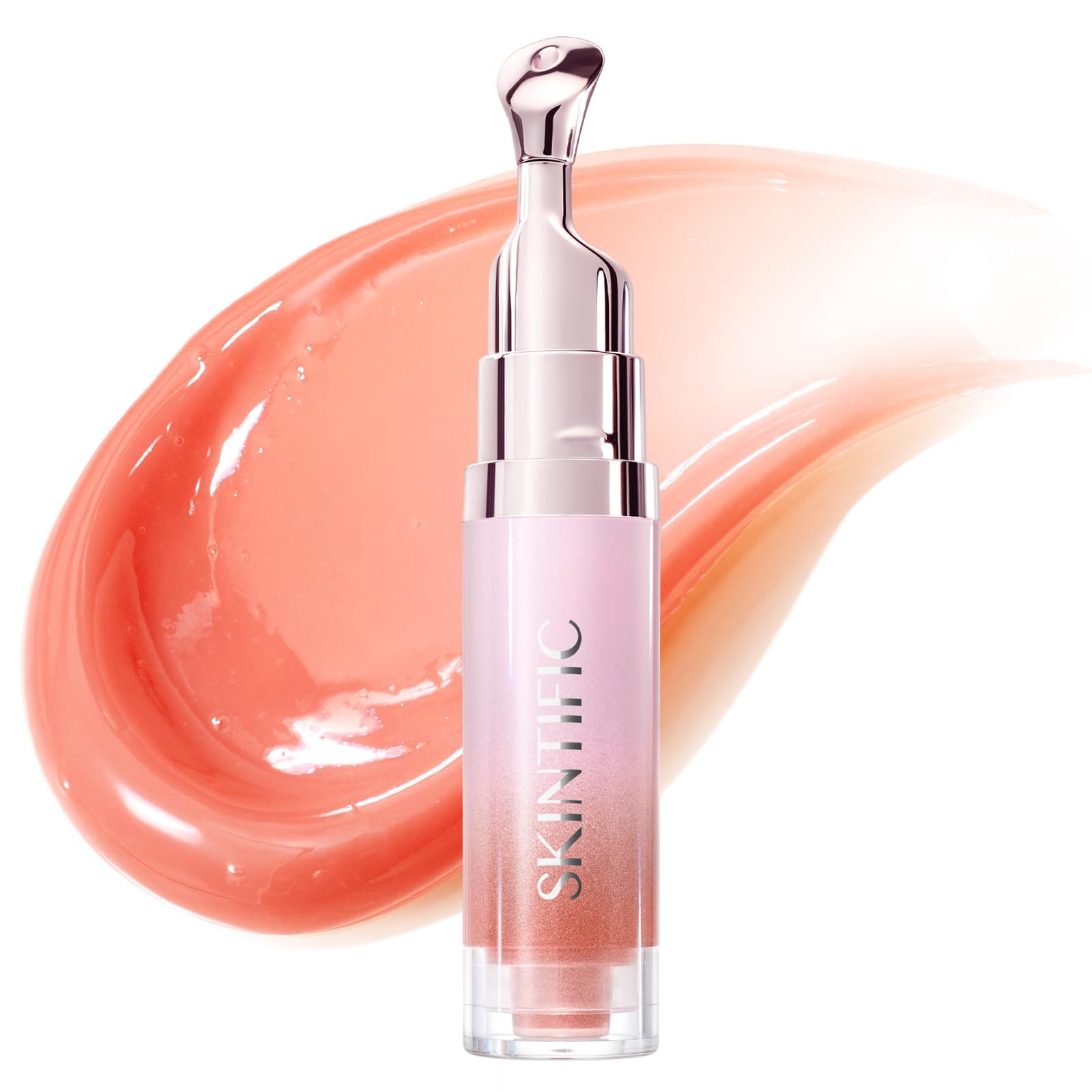 SKINTIFIC US STORE SKINTIFIC Brightening Lip Serum, Hydrating & Plumping (05 Peach Rose)