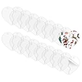 32Pcs Clear Blank Acrylic Hearts Acrylic Christmas Ornaments Blanks Half Heart Acrylics Keychain Blanks with Hole for Jewelry Making, Christmas Decor, Engraving, Painting, DIY Crafting