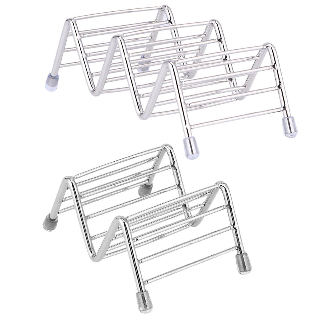 Tofficu Soportes para Tacos de Acero Inoxidable 2 Piezas para Burritos