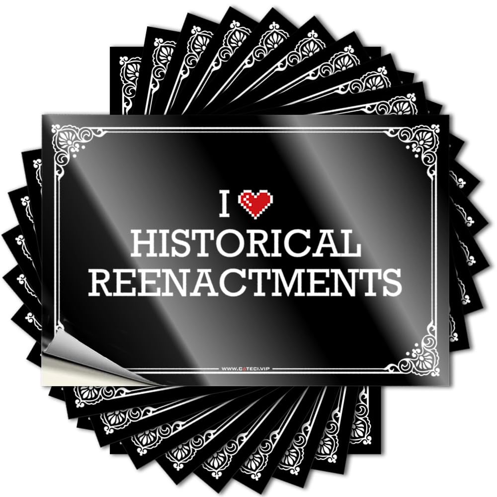 Vintage Kitchen Accessories Helmet Tattoos | I Love Historical Reenactments Crazy Durable Vinyl Sticker Easy Apply for Long(12X18CM)
