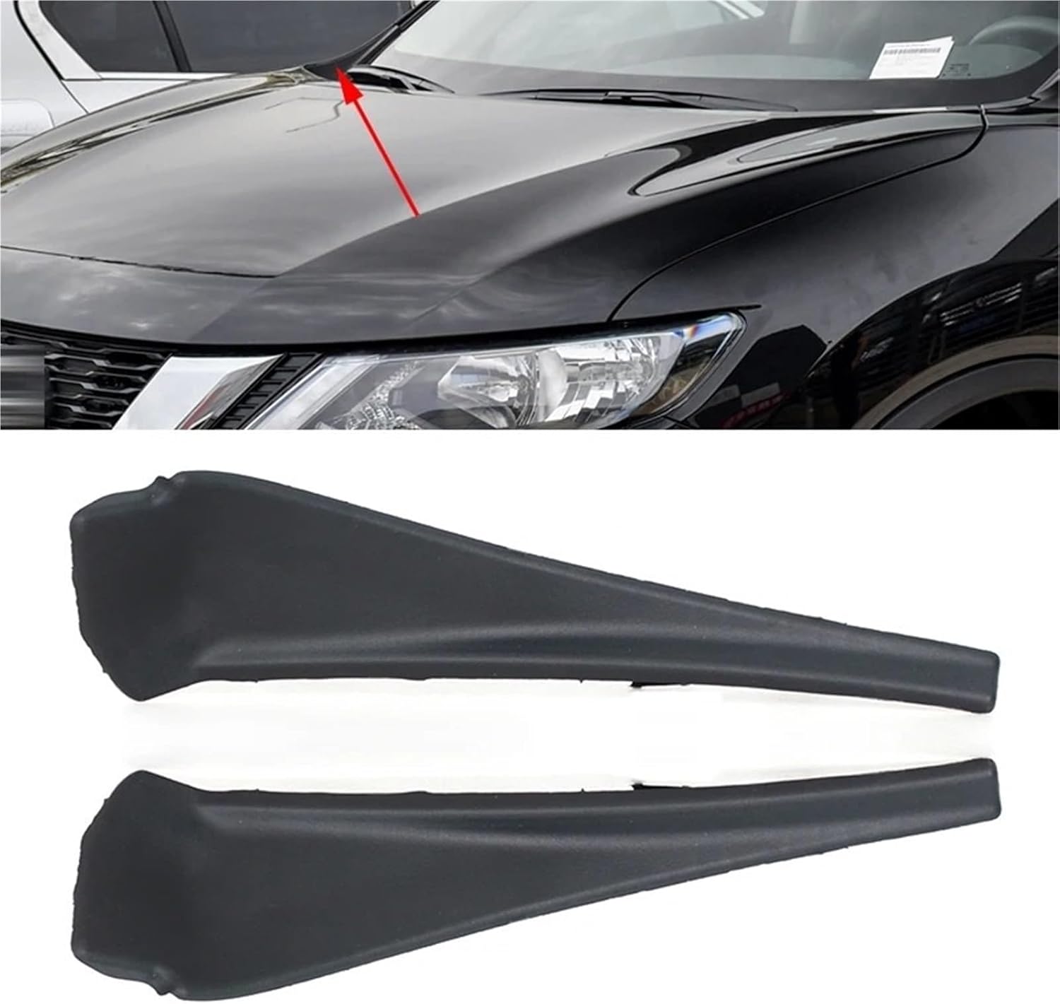 Wiper Side Cowl Cover Trim Panel 1 Pair for Nissan X-Trail Xtrail T32 for Rogue 2014-2018 Front Windshield Wiper Cowl Trim Cover Water Deflector Plate Neck Panel