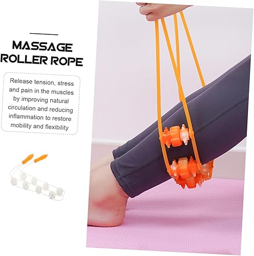 Miniatura 8 de HEALLILY 4 unids Roller Ball Pull Back Strip Herramientas de masaje manual Rodillo de madera Rodillo de becerro Rodillo de cuerpo Rodillo de masaje