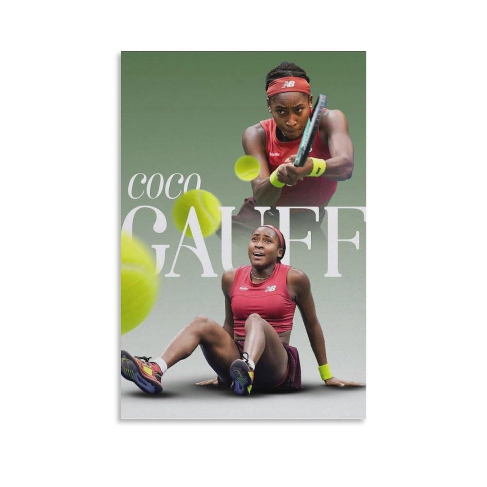 FCOIN Coco Gauff Canvas Poster Posters Wall Art Painting Canvas Prints Decor Poster Artworks 12x18inch(30x45cm)