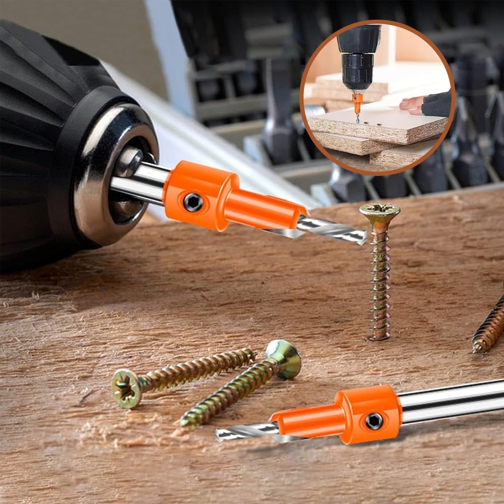 Foret à Fraiser 5 Pièces/ensemble Avec Butée De Profondeur Réglable à