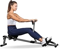 YSSOA Folding Rowing Machine with 12 Resistance Levels, Digital Monitor, 260 lbs Capacity - Full Body Home Workout Rower