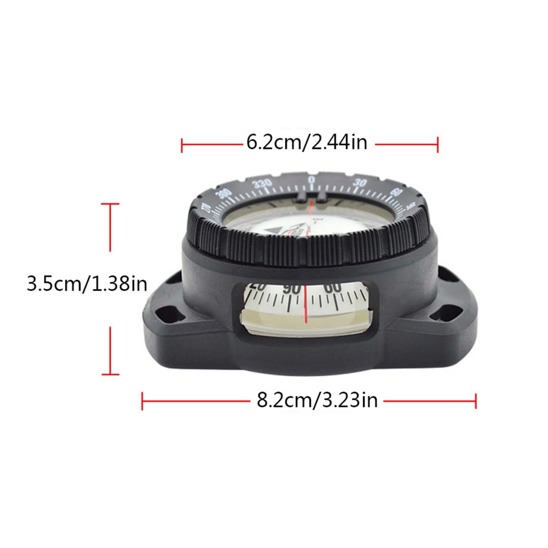 Brújula de buceo Surfing Luminoso bajo el agua Brújula de muñeca de 50 m Visión nocturna Brújula de navegación impermeable con pulsera elástica Brújula Correa de reloj Brújula Brújula de buceo Brújula