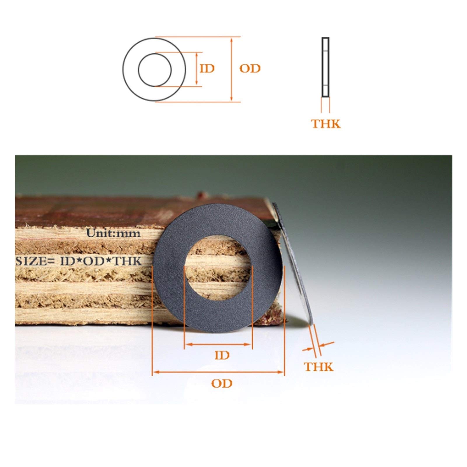 Rondelle Sottili In Plastica Nylon Trasparente M5 5,3 Mm Id, 12 Mm Od - Foto 10